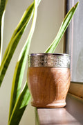 Mate de Algarrobo Cincelado Plateado